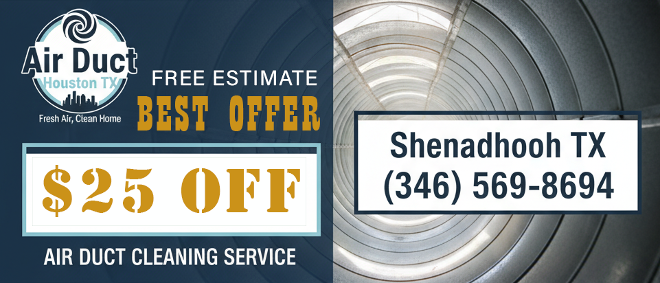   $25 Off only air duct cleaning coupon from Shenandoah TX Air ducts Cleaning  for professional home vent service